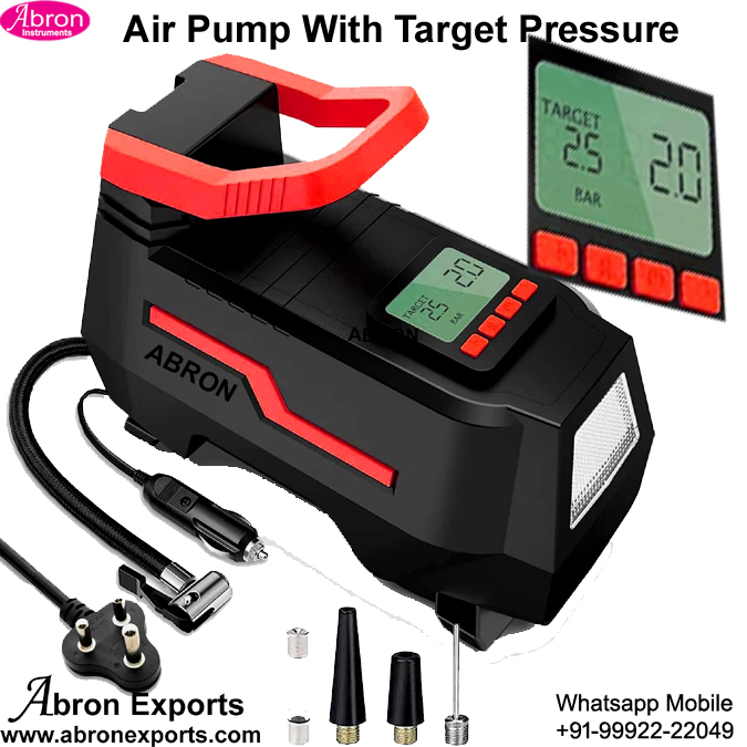 Air Pump Digital AC DC Portable Air Compressor for Car & Home, Air Pump with Auto Shutof & Fast Inflation Abron AC-288DA